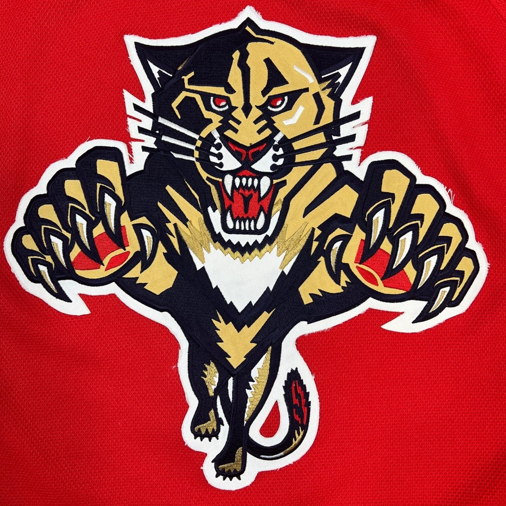 Reebok Florida Panthers NHL Jersey XXL Red Navy Gold Leaping Panther Hockeycore - Picture 3 of 16